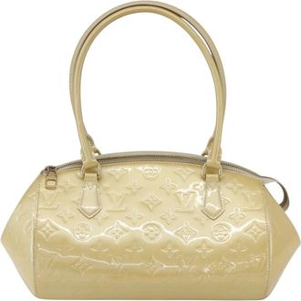 Louis Vuitton Sherwood Handbag Monogram Vernis Beige Patent_Leather Handbag (Pre-Owned)