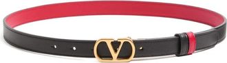 Valentino Garavani Reversible Vlogo Signature Belt In Glossy Calfskin 20 Mm