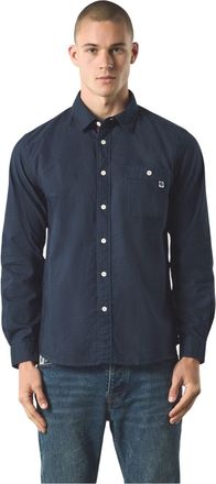 Pretty Green Herenoverhemd met knoopsluiting en Paisley-voering (Marine)
