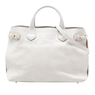 Burberry Pre-owned Handbags, female, White, Size: ONE SIZE Pre-owned The Banner