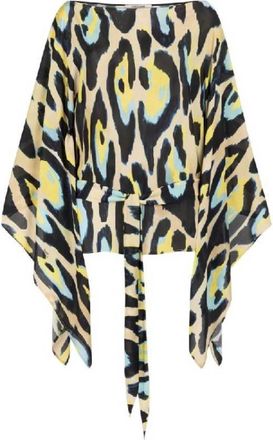 Roberto Cavalli Jaguar Print Kaftan Blouse, Brand Size 42 ( US Size 8 )