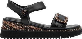 Tamaris Sandalen met sleehak, in leer