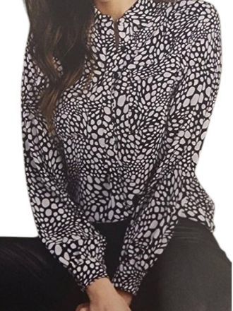 Marble Scotland Bubbles Blouse In Black & White