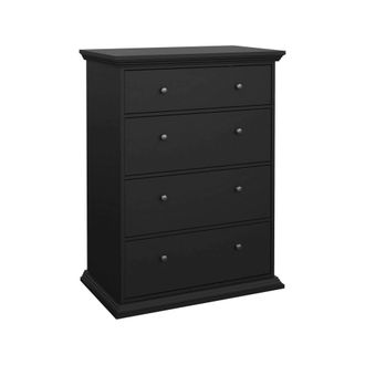 Dmora Dmora - Cajonera Lehar, C&oacute;moda Multiusos, C&oacute;moda De Dormitorio, Gabinete Con Cajones, 86x52 H116 Cm, Negro