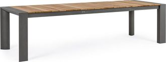 BIZZOTTO Ausziehbarer Premium Gartentisch Cameron 228-294 x 100 cm - Anthrazit/Teak