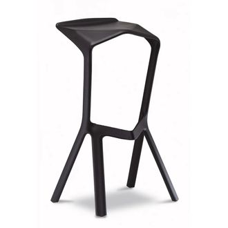 Plank Miura Stool, schwarz (RAL 9005)