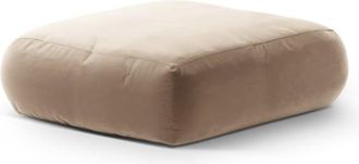 CXL by Christian Lacroix Puf de terciopelo beige almendra