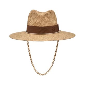 Ruslan Baginskiy Fedora Hoed - Dames - Accessoires - Beige - Maat: M Katoen