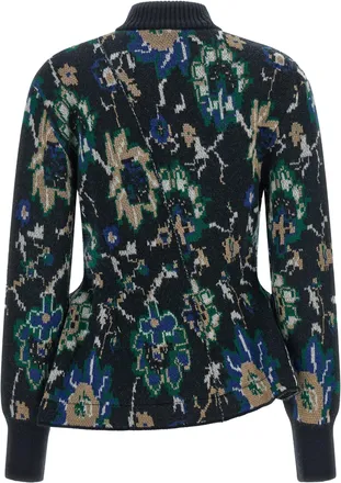 Nude Peplos Cardigan - Black
