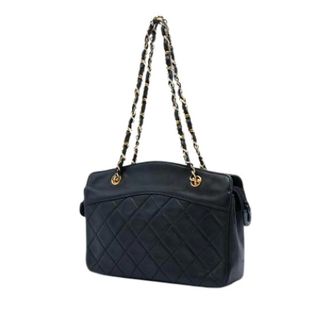 Chanel Pre-owned Quilted Lambskin Shoulder Bag - Dames - Pre-owned - Zwart - Maat: ONE Size Leer