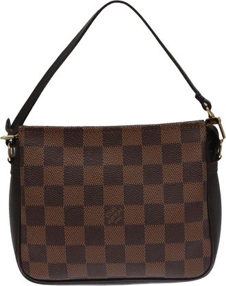 Louis Vuitton Trousse A Maquillage Brush Brown Canvas Clutch Bag (Pre-Owned)