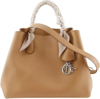 Dior Pre-owned Open Bar Calf Handbag - Dames - Vintage Shopper - Beige - ONE Size - Leer - Vintage