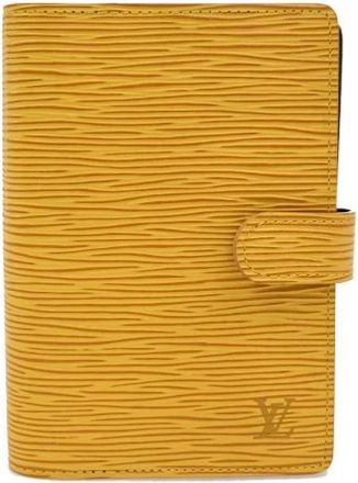 Louis Vuitton Vintage, unisex, Geel, ONE Size, Leer, Pre-owned Vintage Portemonnee