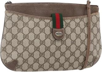 Gucci Pre-owned Plastic Cross Body Bag - Dames - Vintage Schoudertas - Beige - ONE Size - Vintage