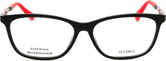 Max & Co. MO5054 Rectangular Injected Propionate Eyeglasses - Black