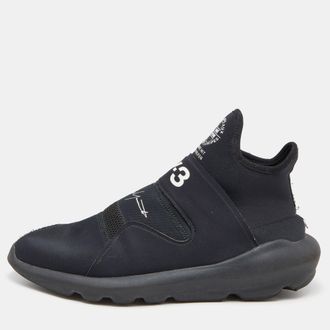 Yohji Yamamoto X Adidas Black Fabric And Mesh Suberou Sneakers