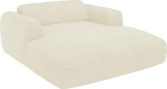 Vente-Unique Div&aacute;n de 2 plazas de pana blanco roto POGNI