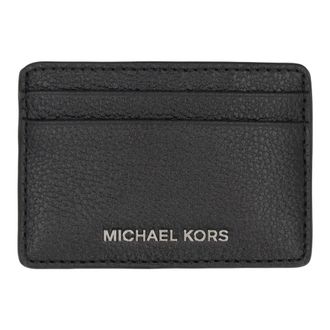 Michael Kors Wallets & Cardholders, female, Black, Size: ONE SIZE Pebbled Leather Card Case