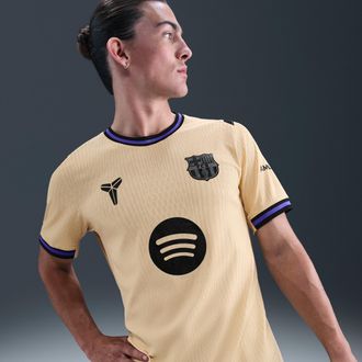 Nike Mens Nike FC Barcelona 2025/26 Match Away Kobe Dri-FIT ADV Soccer Authentic Jersey in Brown | HJ4554-784