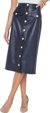L'agence Milann Midi Snap Front Skirt