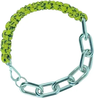 Plan C Plan C, Accessoires, Dames, Groen, ONE Size, Polyester, Gevlochten koord ketting