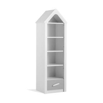 Muemue Estanter&iacute;a Casita Con Caj&oacute;n Blanco 164,4x47,4x41,3 Cm