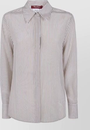 Max Mara striped collared shirt long sleeves design