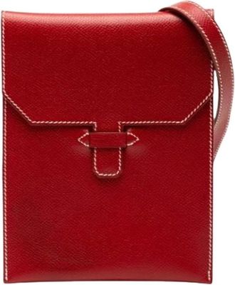 Herm&egrave;s Pre-owned Cross Body Bags, female, Red, Size: ONE SIZE Pre-owned Amelie Cross Body Bag