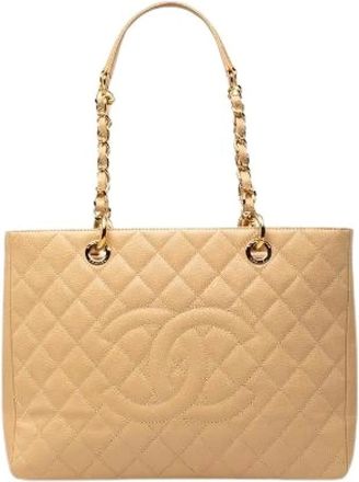 Chanel Pre-owned Bolso Tote Coco Mark Caviar Skin - Pre-owned - Mujer - Beige - ONE SIZE