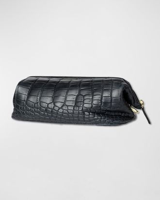 Abas Men & apos;s Alligator Travel Toiletry Bag