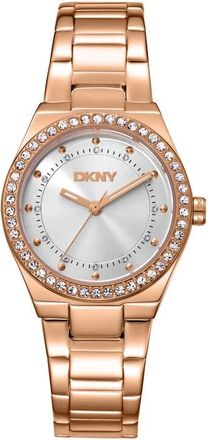 DKNY Essential Glitz Bracelet Watch, 30mm in Silver/rose Gold at Nordstrom