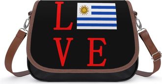 Generic Love Uruguay Flag Small Womens Crossbody Bags Shoulder Handbag with Adjustable Strap for Travel