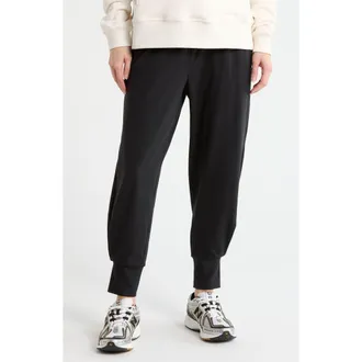Yogalicious Manhattan Chic Scuba Knit Joggers in Black at Nordstrom Rack, Size X-Large
