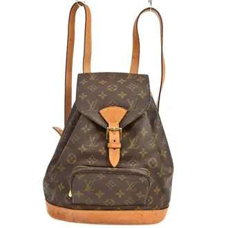 Louis Vuitton Vintage Montsouris Backpack Monogram Canvas Brown Canvas Backpack Bag (Pre-Owned)