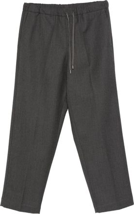 Costumein drawstring-waist wool trousers - Grey