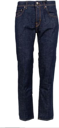 Jacob Cohen Heren, Jeans, Blauw, Maat: W36 Leer