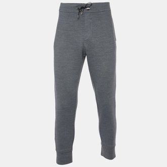Emporio Armani Grey Knit Jogger Pants XL