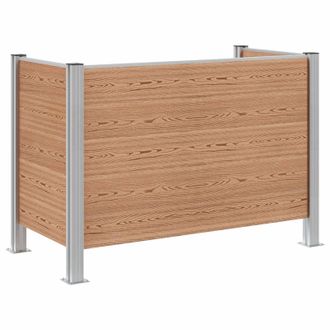 vidaXL Valla De Cubo De Basura Marr&oacute;n 161 X 85 X 115 Cm Aluminio Y Wpc Vidaxl
