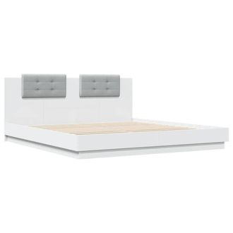 Berkfield Home Soft Bed Frame without Mattress White 200x200cm | Size: 200x200 cm