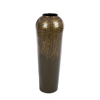 Schubiger M&ouml;bel Vase Whisper, Metall, Beige, Gold H: 80 cm