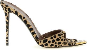 Giuseppe Zanotti Schoenen, Dames, Veelkleurig, 39 1/2 EU, Leer, Intriigo Savage Mule Sandalen