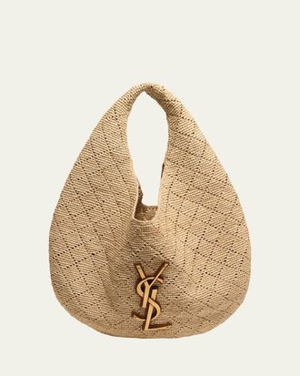 Saint Laurent Icare Hobo Bag in Raffia