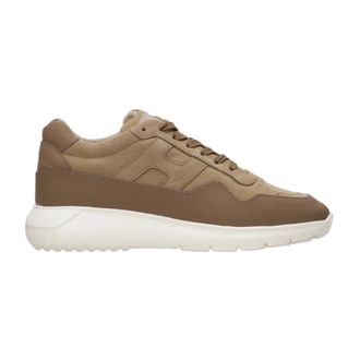 Hogan Kameel Sneakers met Leren Details - Heren - Sneakers - Bruin - 40 EU - Leer - Schoenen