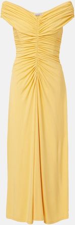 SIMKHAI Sheyda ruched jersey midi dress
