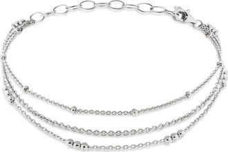 Monica Vinader Layered Chain Bracelet in Sterling Silver at Nordstrom Rack