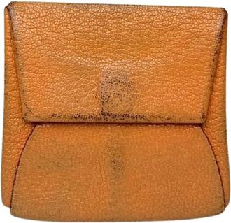 Herm&egrave;s Pre-owned Wallets, female, Orange, Size: ONE SIZE Pre-owned Leather Wallet
