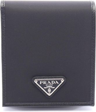 Prada Black Nylon Leather Wallet (Bi-Fold) (Pre-Owned)