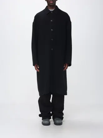 Rick Owens Cappotto lungo monopetto in lana Merino con spalle cadute