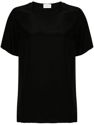 P.A.R.O.S.H. silk short-sleeved blouse - Black