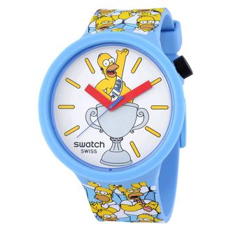 Swatch Best. Dad. Ever. Quartz White Dial Mens Watch SB05Z100